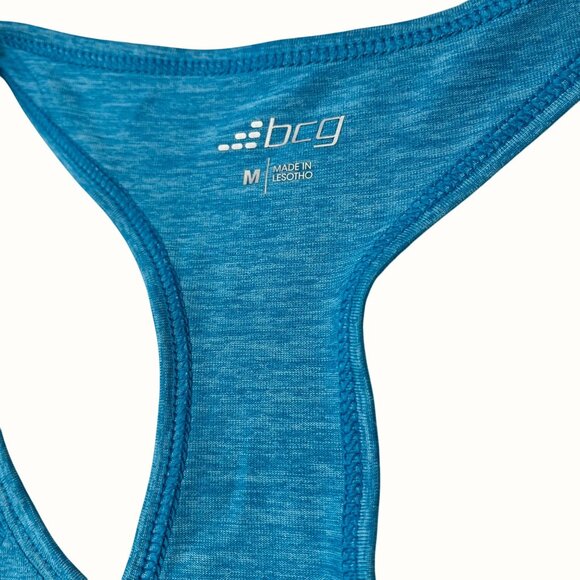BCG Womens Racerback Athletic Tank Tops M Polyester Blend Pink & Blue - Picture 2 of 5